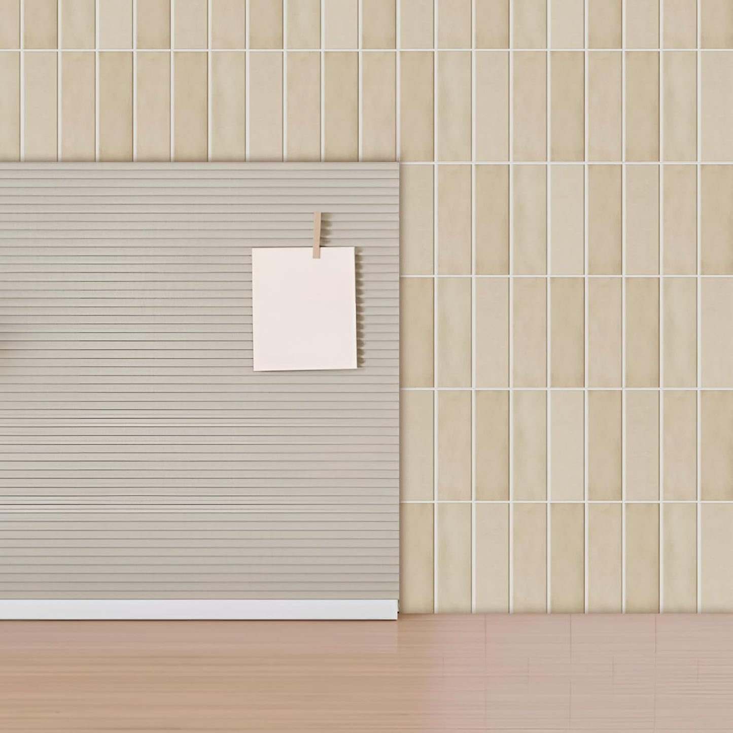 Select 5 Pack Peel and Stick Backsplash Tiles, 3D Wall Panels with Commercial-Grade Adhesive, Extra Thick Water & Heat-Resistant Stick-On Tile Backsplash for Kitchen, Laundry, 12" x12” (Almond)