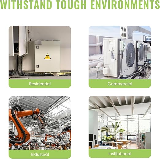 Select 5 Pack 4-Inch Square (4S) Electrical Outlet Box Cover, 1/2-Inch Raised Industrial Box Cover, Decora GFCI & Duplex Outlet Cover, Receptacle Outlet