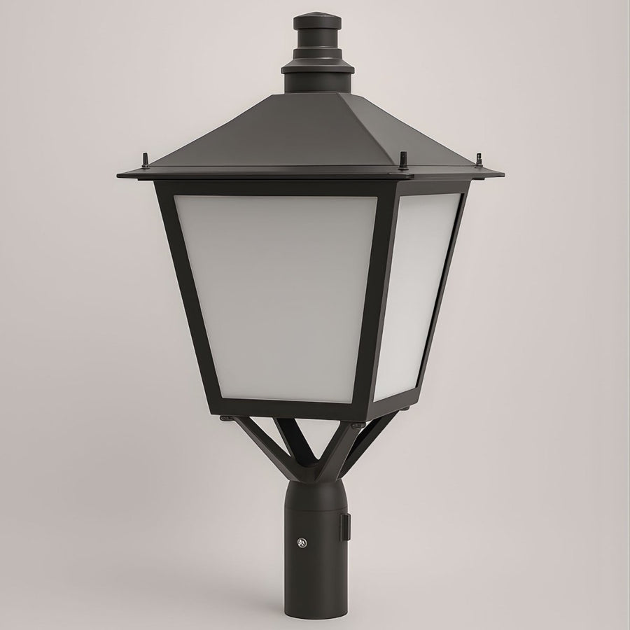 Utopia Lighting LPT-9 Post Top Light, 30W, CCT Selectable, CRI>70, 120-277V, 0-10V Dimming Optional, Black, LPT-9-2G-30LED-3T-UNV-BK-F-P3