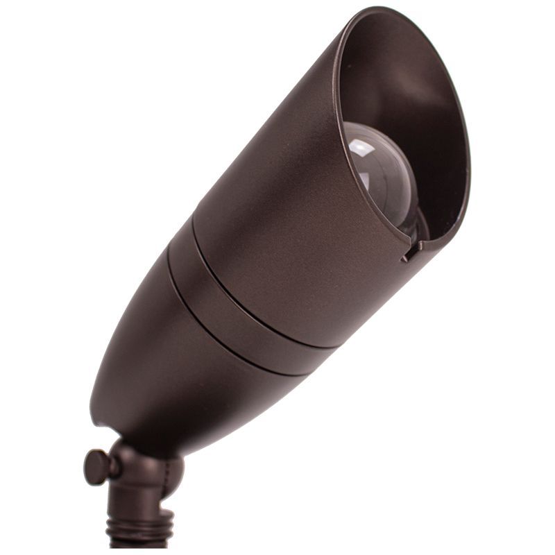 Westgate 120V Garden Bullet Lights with Shroud, 8W, 3000K/4000K/5000K Oil rubbed Bronze, AD120-018-MCT-ORB