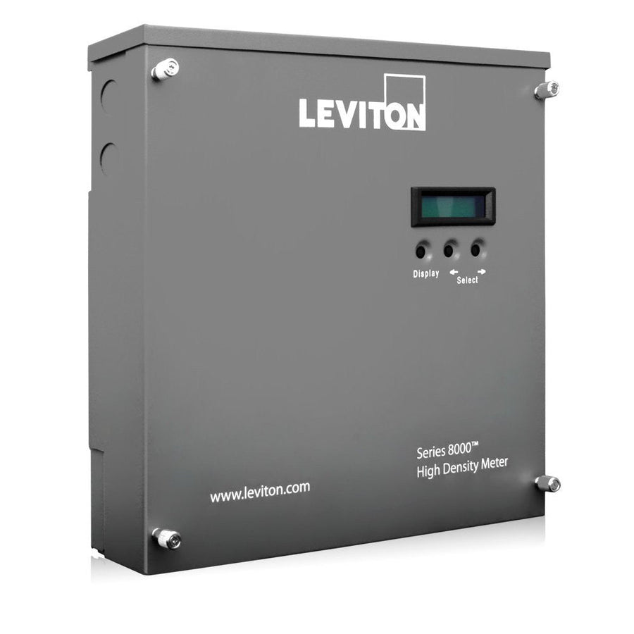 Leviton VerifEye Series 8000 Commercial & Industrial Multiple Point High Density Smart Meter, Phase Config 8x3 with Termination Enclosure, S8UTS-83