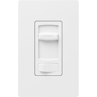 Lutron Skylark Contour Dimmer Switch, 1000W Incandescent/Halogen or 600VA MLV, Single Pole/3-Way, 120V, CT-103P-WH, White