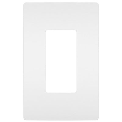 Lutron Claro Wallplate, Single-gang, White, CW-1-WH