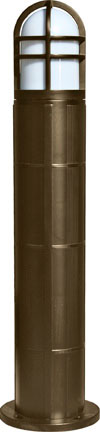 Dabmar Fiber G Bollard Open Cage 120V GU24 LED 9W 27K, D110-L9-27K-BZ, Bronze