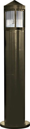 Dabmar Fiber G Bollard Half Frost 120V-277V G24 LED 20W 50K, D120-L20-50K-BZ, Bronze