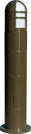 Dabmar Fiber G Bollard Open Half Cage 120V E26 LED 6W 60K, D130-L6-60K-BZ, Bronze