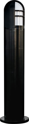 Dabmar Fiber G Bollard Open Half Cage 120V E26 LED 6W RGBW, D130-L6-RGBW-B, Black