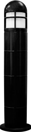 Dabmar Fiber G Bollard Open Cage 120V E26 No Lamp , D140-B, Black