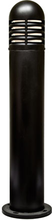 Dabmar Fiber G Bollard Louvered 120V E26 LED 6W 60K, D180-L6-60K-B, Black