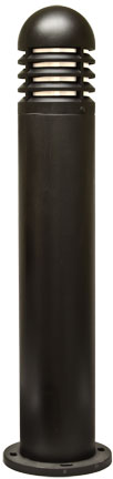 Dabmar Fiber G Bollard Louvered 120V-277V G24 LED 12W 50K, D180-L12-50K-B, Black
