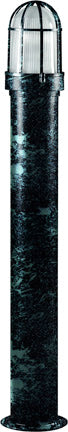 Dabmar Steel Bollard Open Cage 120V-277V G24 LED 12W 30K, D3100-L12-30K-VG, Verde Green