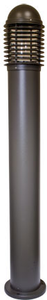 Dabmar Cast Alum Bollard Caged 120V E26 No Lamp , D3300-BZ, Bronze