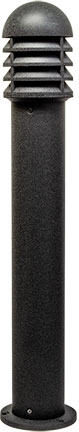 Dabmar Cast Alum Bollard Shuttered 120V GU24 LED 9W 40K Frost, D3400-L9-40K-B-FR, Black