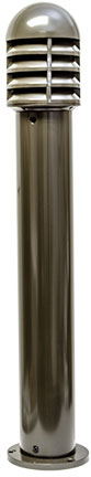 Dabmar Cast Alum Bollard Shuttered 120V E26 No Lamp Frost, D3400-BZ-FR, Bronze