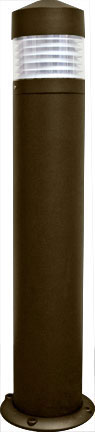 Dabmar Cast Alum Bollard Clear 120V E26 No Lamp , D470-BZ, Bronze