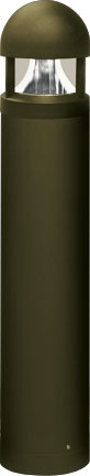 Dabmar Cast Alum Bollard Clear 120V-277V G24 LED 20W 30K, D800-L20-30K-BZ, Bronze