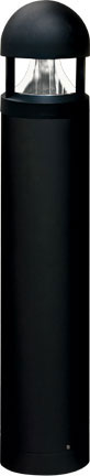 Dabmar Cast Alum Bollard Clear 120V GU24 LED 9W 27K, D800-L9-27K-B, Black