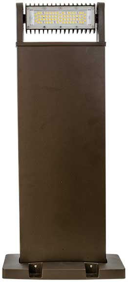 Dabmar Cast Alum Bollard Tilting 120V-277V LB 60W 40K, D820-LB60-40K-BZ, Bronze