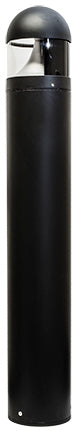Dabmar Cast Alum Bollard Half Lens 120V-277V LB 20W Amber, D830-LB20-AMB-B, Black