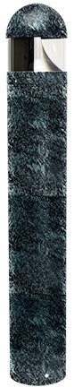 Dabmar Cast Alum Bollard Half Lens 120V-277V LB 20W Amber, D830-LB20-AMB-B, Black
