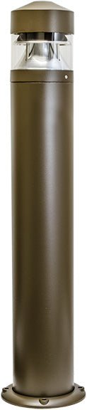 Dabmar Cast Alum Bollard Clear 120V E26 LED 6W 60K, D850-L6-60K-BZ, Bronze