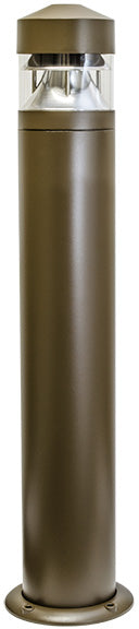 Dabmar Cast Alum Bollard Clear 120V E26 LED 6W 30K, D850-L6-30K-BZ, Bronze