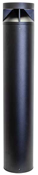 Dabmar Cast Alum Bollard Flat Top 120V-277V LB 35W 40K, D870-LB35-40K-B, Black