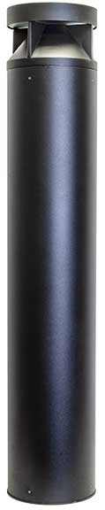 Dabmar Cast Alum Bollard Flat Top 120V-277V LB 35W 40K, D870-LB35-40K-B, Black