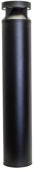 Dabmar Cast Alum Bollard Flat Top 120V-277V LB 35W 40K, D870-LB35-40K-B, Black
