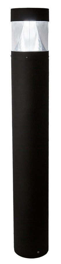Dabmar Cast Alum Bollard Round 120V-277V LB 22W Tunable, D900-LB22-MULT-B, Black