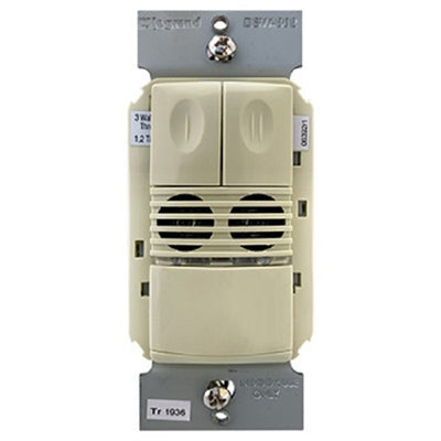 Dual Technology Dual Rellay Wall Switch Occupancy Sensor, 120/277V, Ivory, DSW-302-I