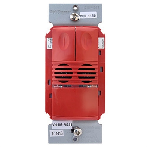 Dual Technology Dual Rellay Wall Switch Occupancy Sensor, 120/277V, Red, DSW-302-R