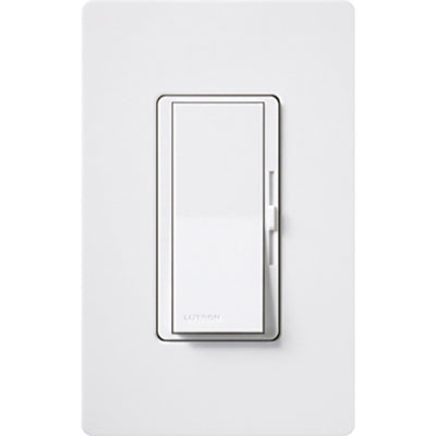 Lutron Diva Incandescent Dimmer, 1000W, Single-Pole, 120V, White, DV-10PH-WH