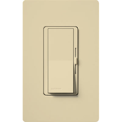Lutron Diva Reverse-Phase (ELV) Dimmer Switch, 250W LED or 500W ELV, Single Pole/3-Way, Neutral Required, 120V, DVRP-253P-IV, Ivory