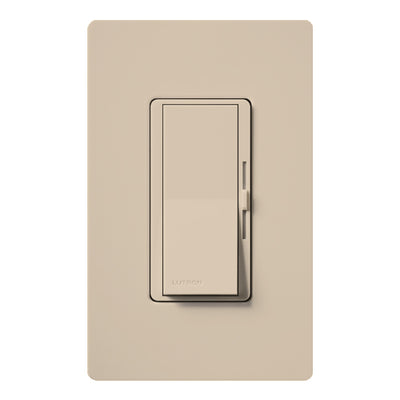 Lutron Diva Dimmer, 1000W, 3-Way, Incandescent/Halogen, Taupe, DVSC-103P-TP
