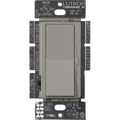 Lutron Diva Dimmer, 120V, 8A, 3-Way, LED/Fluorescent, Cobblestone, DVSCF-103P-CS