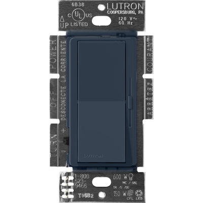 Lutron Diva Dimmer, 120V, 8A, 3-Way, LED/Fluorescent, Deep Sea, DVSCF-103P-DE
