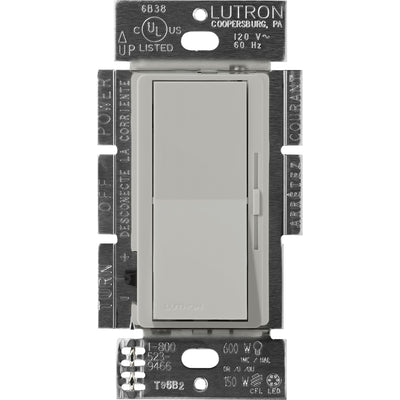 Lutron Diva Dimmer, 8A, 120V, 3-Way, Fluorescent/LED, Pebble, DVSCF-103P-PB