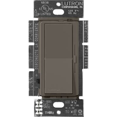 Lutron Diva Dimmer, 600VA, Magnetic Low-Voltage, Single-Pole, Truffle, DVSCLV-600P-TF
