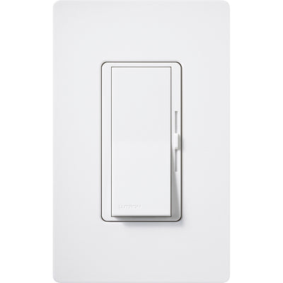 Lutron Diva 0-10V Dimmer Switch, 8A, 50mA Sink, Single-Pole/3-Way, No Neutral Required, 120V, DVSCSTV-SW, Snow