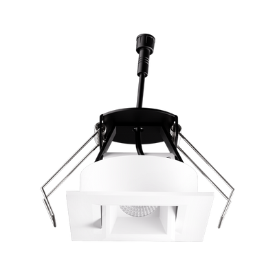 Elco Lighting Architectural Oak 1" Square Pull Down Adjustable, 8W, 2700K, CRI93, 30° Gimbal, Damp Location, E1ATB08AJIC