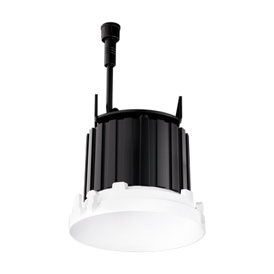 Elco Lighting 1" Round Architectural Oak Trimless Downlight, Wet Location, IC Airtight, EMN1RD29TLW
