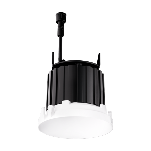 Elco Lighting Architectural Oak Trimless Downlight, 8W, 2700K, CRI93, Wet Location, White, E1AK61F30W