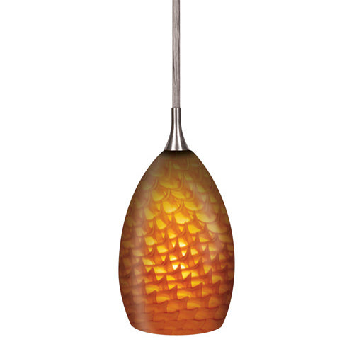 Elco Lighting Becket Glass Pendant, 50W, 12V, GU5.3, Athena, E22AT