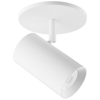 Elco Lighting Sylo Monopoint, 10.5W, 3000K, CRI95+, Adjustable Beam 18–50°, 12" Stem, White, E25MW-0730-FC-12