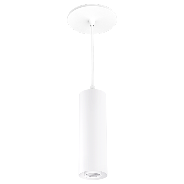 Elco Lighting Sylo Pendant with Koto Focus Module, 10.5W, 3000K, CRI95+, Adjustable 18–50°, Silver, E25PS-0730