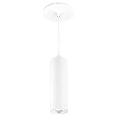 Elco Lighting Sylo Pendant with Koto Focus Module, 10.5W, 3000K–Sunset, CRI95+, Triac/ELV, Adjustable 18–50°, Black, 48" Stem, E25PB-0730-FC-48