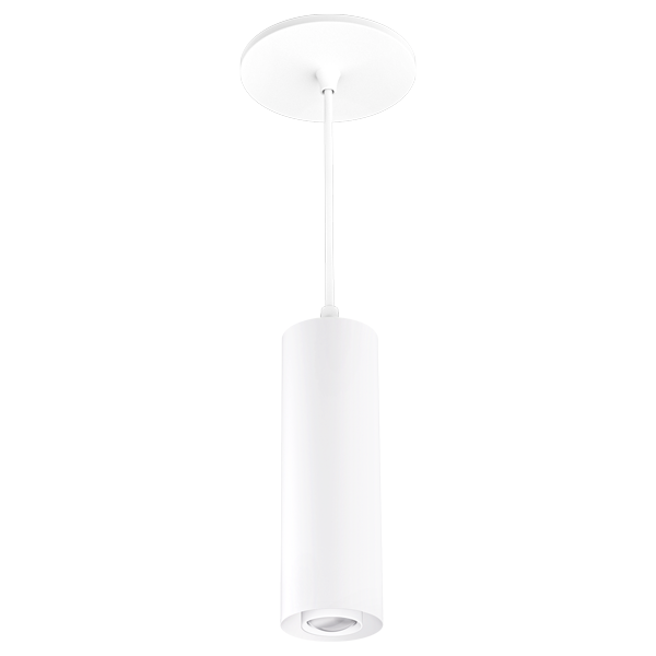 Elco Lighting Sylo Pendant with Koto Focus Module, 10.5W, 4000K, CRI95+, Adjustable 18–50°, Silver, E25PS-0740-S