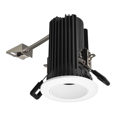 Elco Lighting Teak Round Reflector LED Light Engine, 10.5–12W, 2700K, CRI93, Haze with White Trim, E2L10F27H