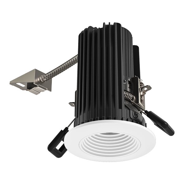 Elco Lighting Teak 2" Round Baffle LED Light Engine, 10.5-12W, CRI93, 3000K, Bronze, E2L14F30BZ